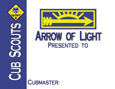 Arrow of Light Certificate 3 sm