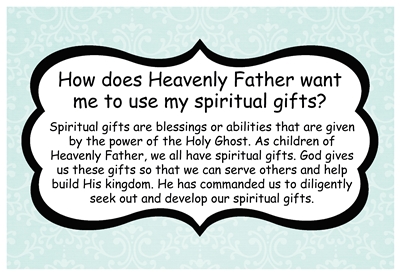 How does Heavenly Father want me to use my spiritual gifts sm