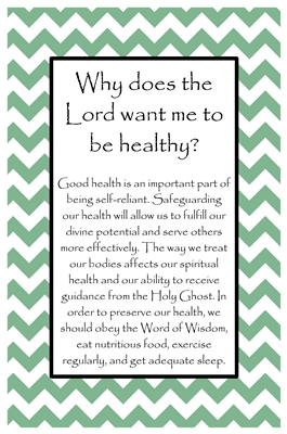 Why does the Lord want me to be healthy sm