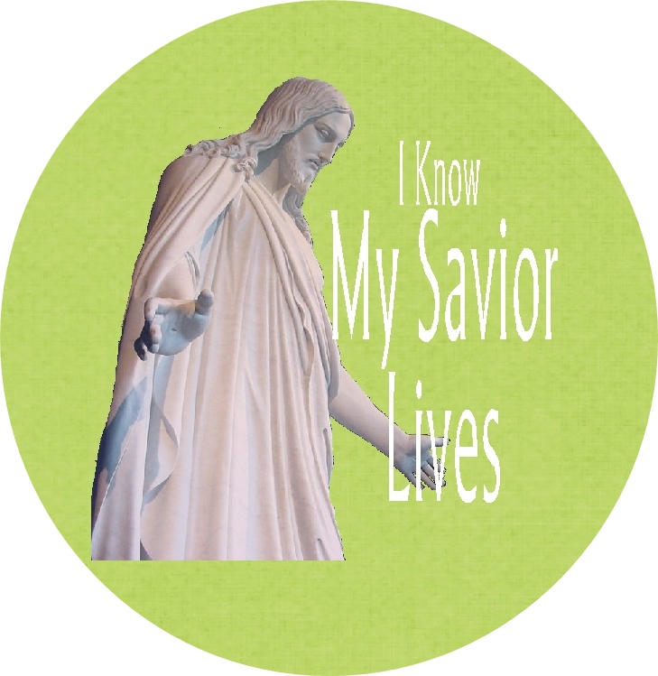 I Know My Savior Lives Bottle with image green RD