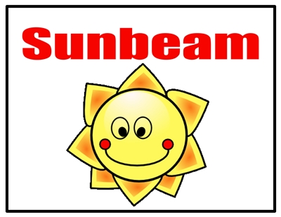 sunbeam door sign p