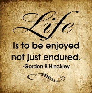 Enjoy the journey….quote Gordon B Hinckley – The Idea Door