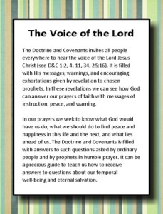 Jan 2013 Home Teaching handouts (The Voice of the Lord)