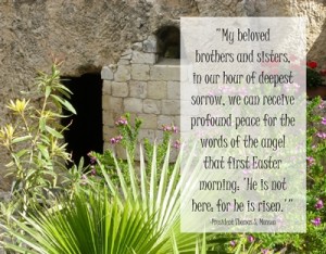 He is not here: for he is risen…quote