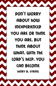 Don’t worry about how inexperienced you…quote