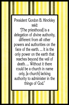 How was the priesthood restored 2 sm