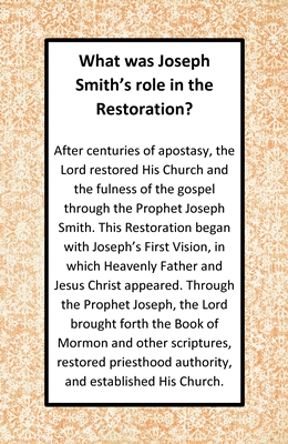 What was Joseph Smiths role in the Restoration sm