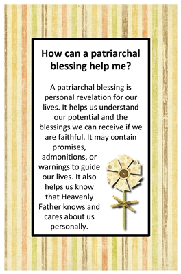 How can a patriarchal blessing help me sm