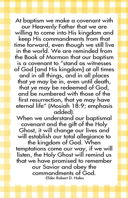 What covenants did I make at baptism 2 sm