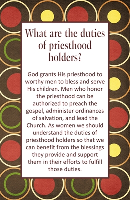 What are the duties of priesthood holders sm