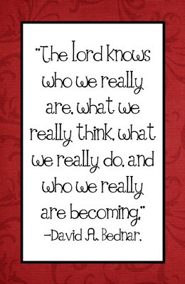 The Lord knows who we really are