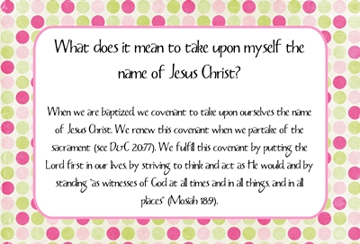 What does it mean to take upon myself the name of Jesus Christ 2 sm