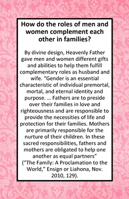 How do the roles of men and women complement each other in families sm