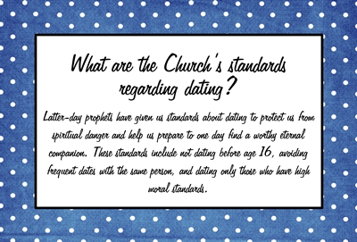 What are the Churchs standards regarding dating sm