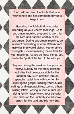 Why are we commanded to keep the Sabbath day holy 2 sm