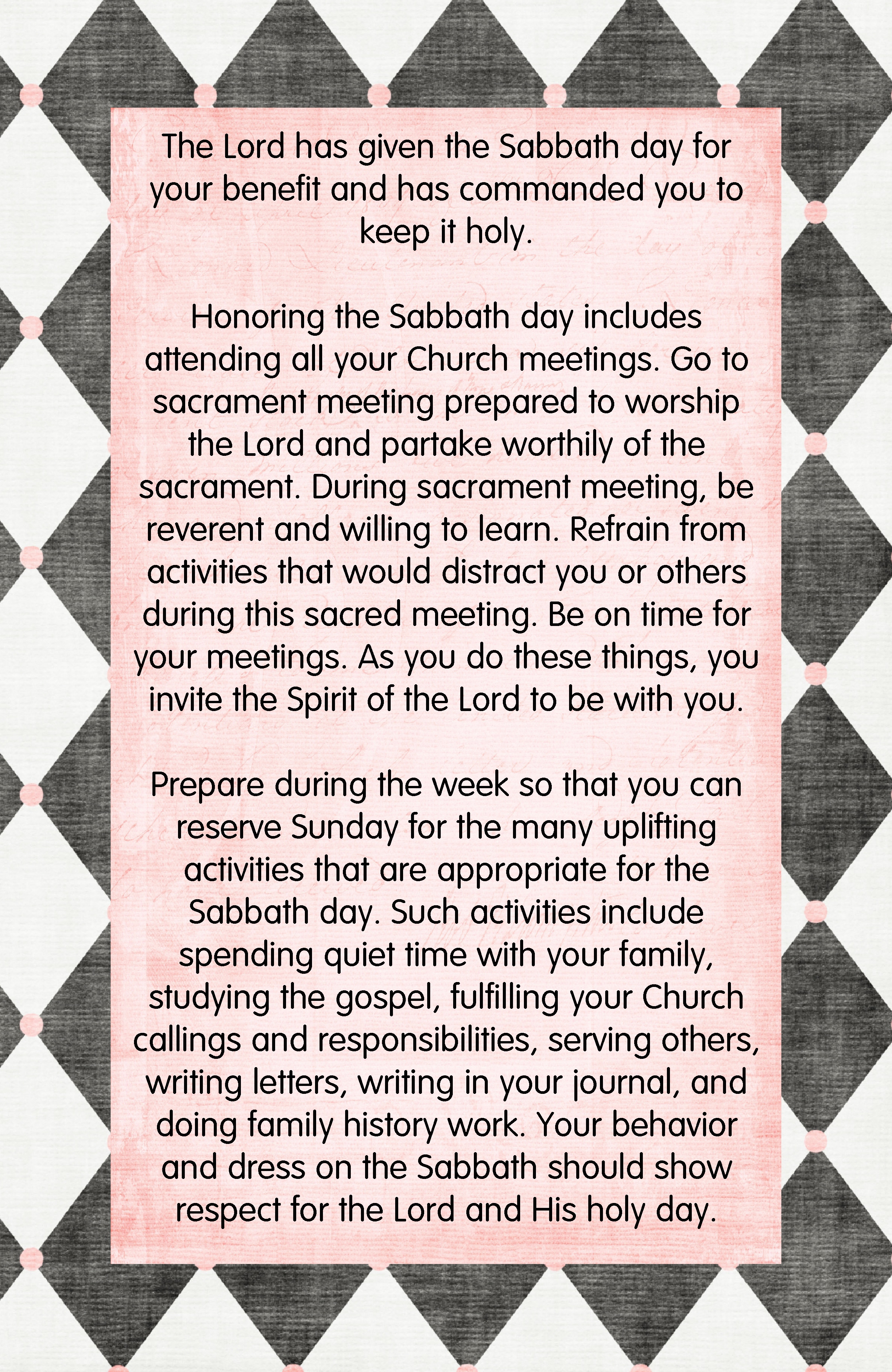 Why Are We Commanded To Keep The Sabbath Day Holy