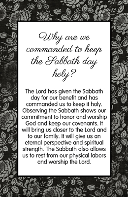 Why are we commanded to keep the Sabbath day holy sm