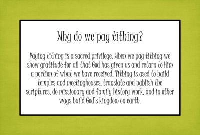 Why do we pay tithing sm