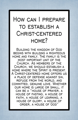 How can I prepare to establish a Christ-centered home sm