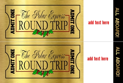 Polar EXpress ticket add text sm