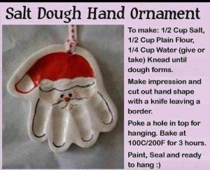 Santa dough ornament