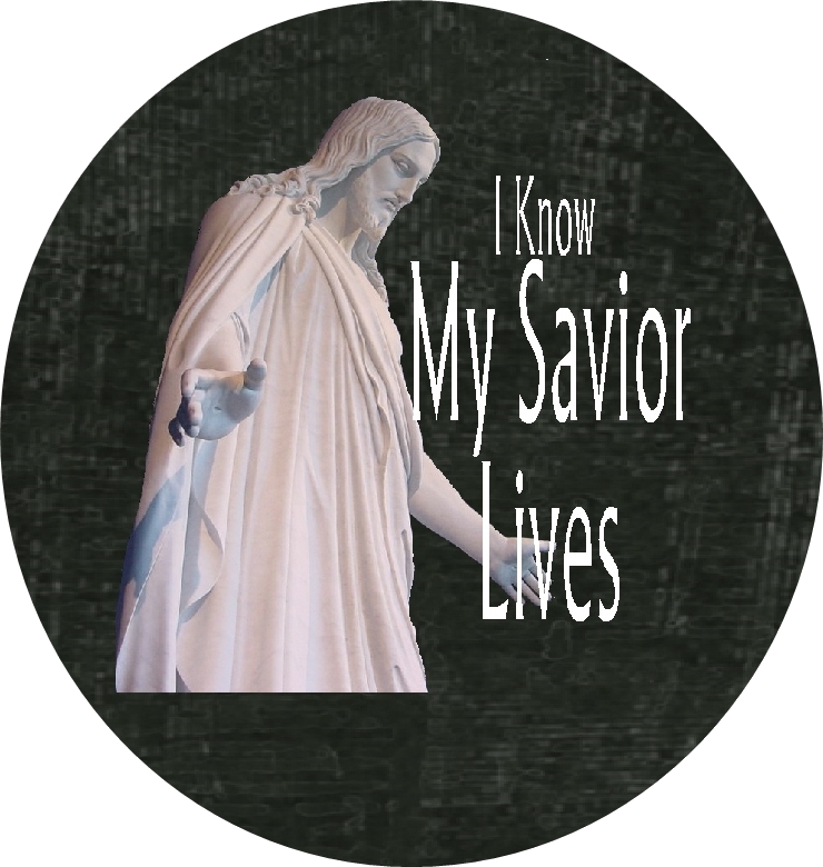 I Know My Savior Lives Bottle with image black RD