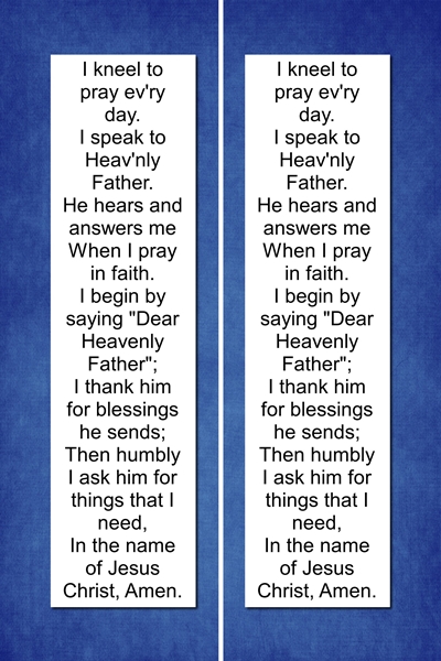 Prayer Bookmark - blue preview