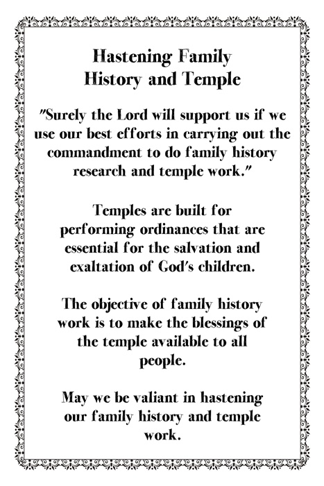 Howard W Hunter - C14Hastening Family History Temple Work