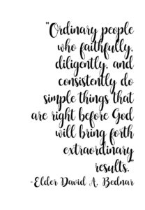 Ordinary people who faithfully…. quote