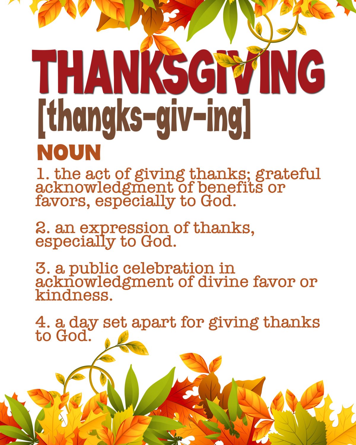 Thanksgiving story page