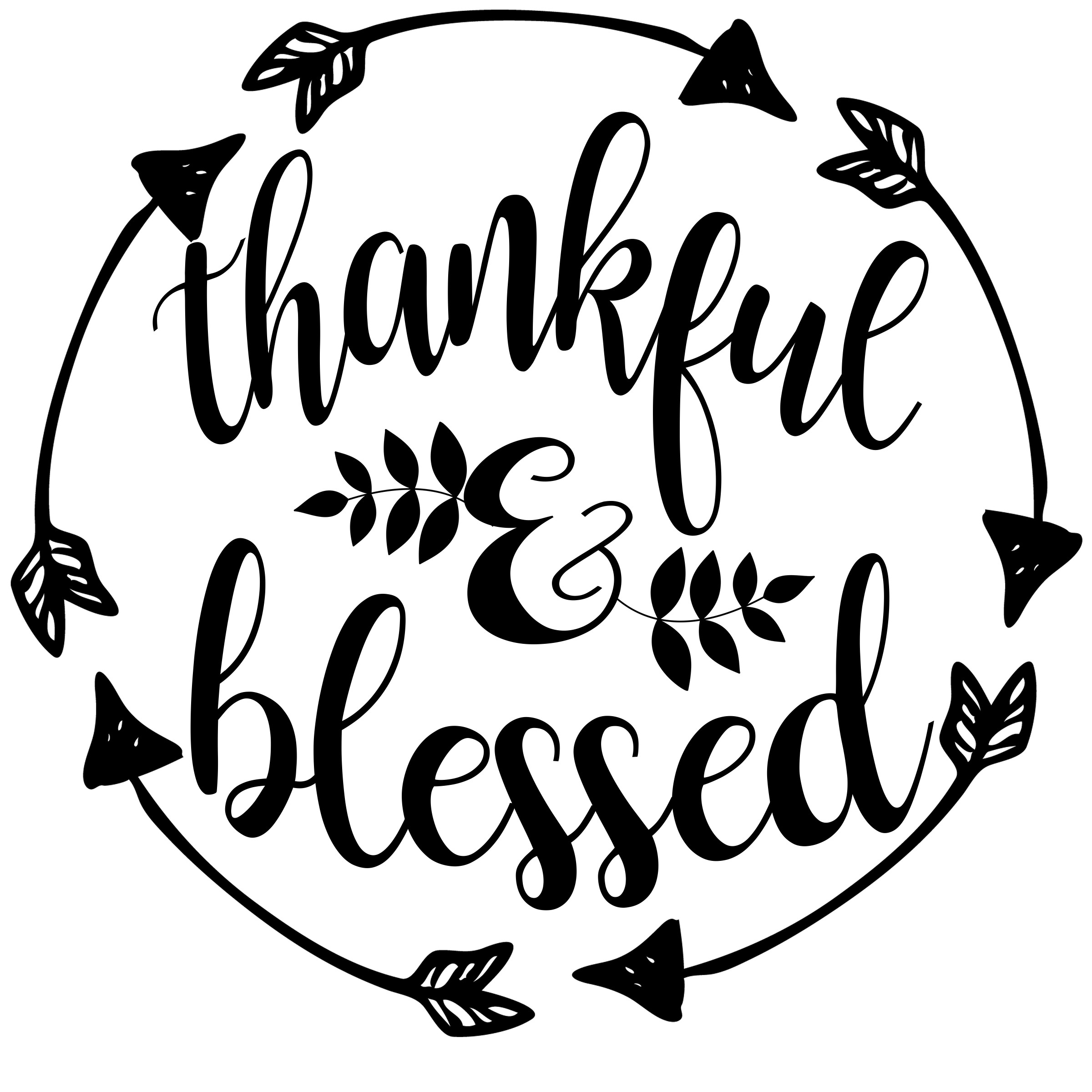 Thankful And Blessed Printable