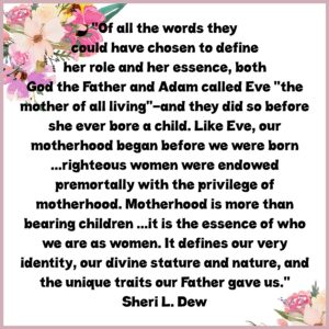 Of all the words they could have chosen quote by Sheri Dew