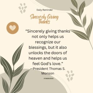 Sincerely giving thanks…quote